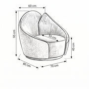 Linoria Brown & Cream Manicure Chair