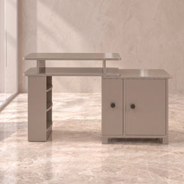 Lisry Beige Manicure Table with Storage