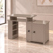 Lisry Beige Manicure Table with Storage