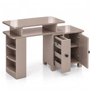 Lisry Beige Manicure Table with Storage