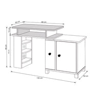 Lisry Beige Manicure Table with Storage