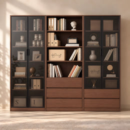 Lofkaro Display Storage Cabinet with Open Shelves