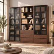 Lofkaro Display Storage Cabinet with Open Shelves
