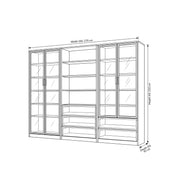Lofkaro Display Storage Cabinet with Open Shelves