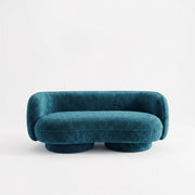 Loopani Teal Blue Modern 3-Seater Sofa