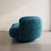 Loopani Teal Blue Modern 3-Seater Sofa