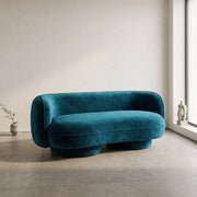 Loopani Teal Blue Modern 3-Seater Sofa