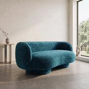 Loopani Teal Blue Modern 3-Seater Sofa