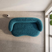 Loopani Teal Blue Modern 3-Seater Sofa