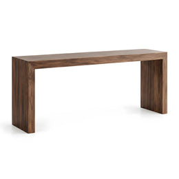 Alternate view of Lucary Wooden Console Table, showing clean rectangular frame, integrated side supports, and slim profile.