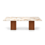 Ludwista Marble Top 6-Seater Dining Table