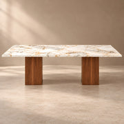 Ludwista Marble Top 6-Seater Dining Table