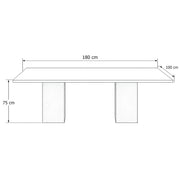 Ludwista Marble Top 6-Seater Dining Table