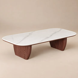 Lumeniky White Marble Coffee Table
