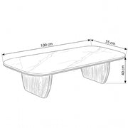 Lumeniky White Marble Coffee Table