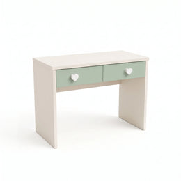 Alternate view of Lumy Kids Study Desk with Double Drawer, showing spacious tabletop and 2 drawers in a modern home setting.