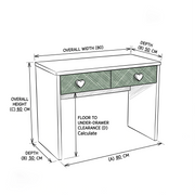 Lumy Kids Study Desk with Double Drawer