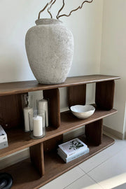 Lunova Dark Wooden Display Shelf