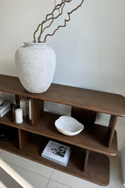 Lunova Dark Wooden Display Shelf