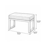 Lupendri Pedicure Footrest: square-profile supports in a line drawing marked 60 cm wide, 20 cm deep and 45 cm high.