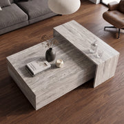 Vero Pearl Travertine Coffee Table