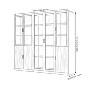 Luzymora Wooden Storage Display Cabinet
