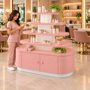 Lykani Pink Salon Product Display Stand