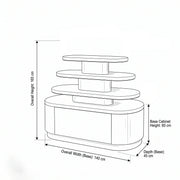 Lykani Pink Salon Product Display Stand
