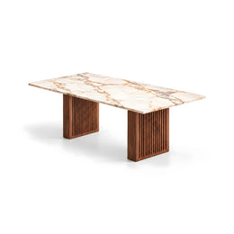 Mackilti Marble Top 6-Seater Dining Table