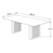 Mackilti Marble Top 6-Seater Dining Table