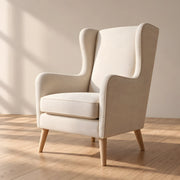Mallokimo Cream Wingback Accent Chair