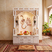 Shubham Premium Corian Marble Pooja Mandir with Om Design