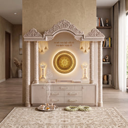 Divine Premium Corian Marble Home Mandir