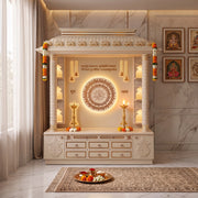 Saanvi Premium Corian Marble Pooja Mandir