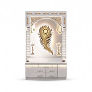 Peacock Premium Corian Marble Pooja Mandir