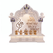 Divya Premium Corian Marble Pooja Mandir with LED Panel