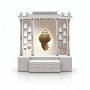 Shankh Divine Premium Corian Marble Pooja Mandir