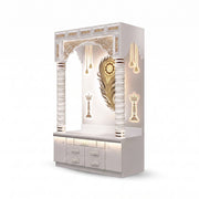 Peacock Premium Corian Marble Pooja Mandir