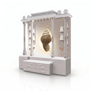 Shankh Divine Premium Corian Marble Pooja Mandir