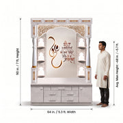 Shubham Premium Corian Marble Pooja Mandir with Om Design