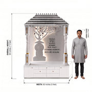 Bodhi Premium Corian Marble Buddha Pooja Mandir