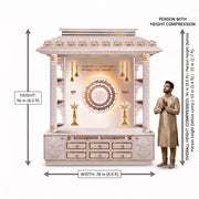 Saanvi Premium Corian Marble Pooja Mandir