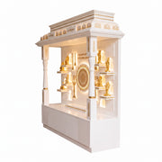 Ananta Premium Corian Marble Pooja Mandir with LED Backlit Design
