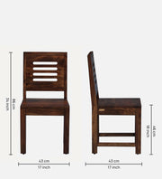 Marin Sheesham Wood 4 Seater Dining Set in Scratch Resistant Provincial Teak Finish
