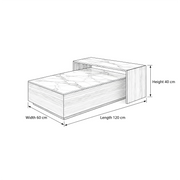 Marvonsa Marble Coffee Table size guide lists 120 cm long, 60 cm wide, and 40 cm high to help plan fit in the living room.