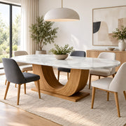 Melmanro Marble Top 8-Seater Dining Table