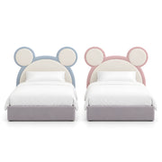Meowkiya Kids Twin Bed with Night Stand