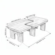 Mergino Modern Wooden Coffee Table