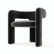 Merla Premium Black Velvet Manicure Chair