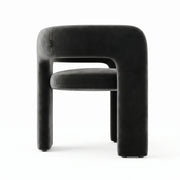 Merla Premium Black Velvet Manicure Chair